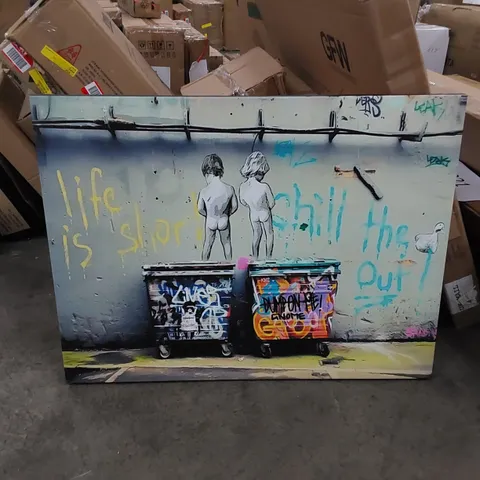 LIFE IS SHORT - WRAPPED CANVAS ART