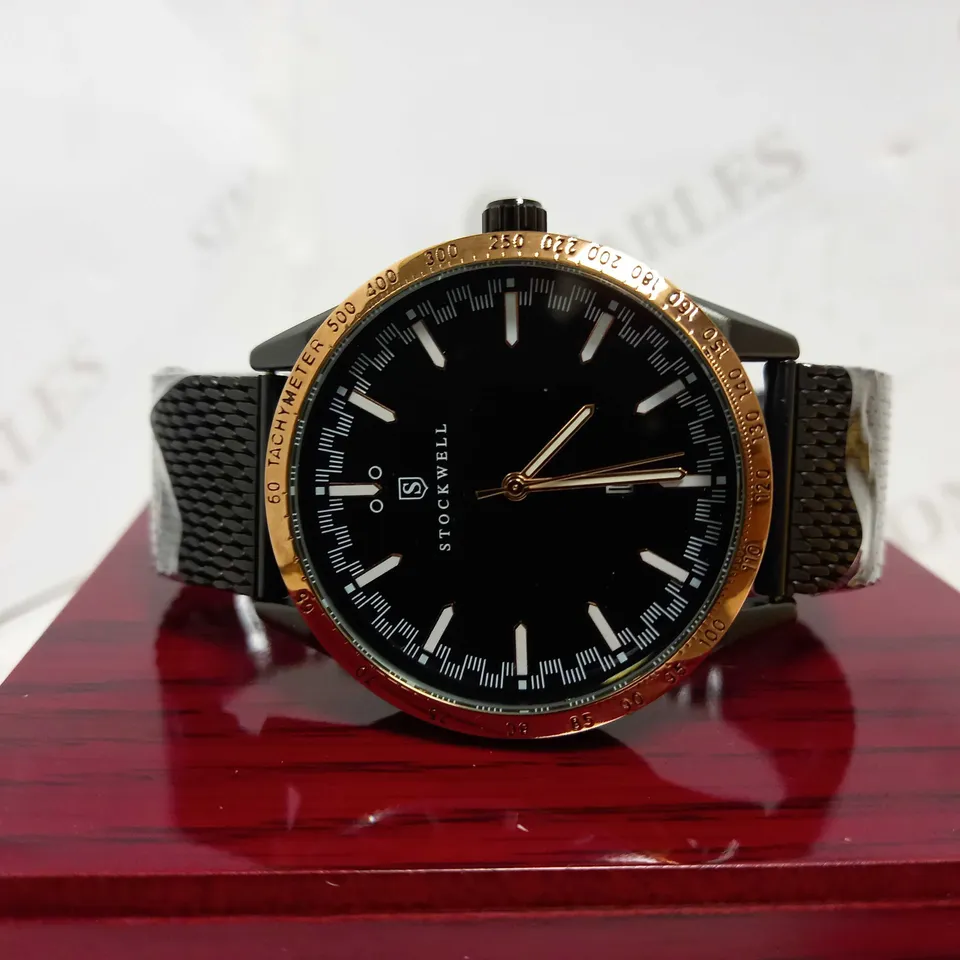STOCKWELL DATE DIAL MESH STRAP WRISTWATCH RRP £650