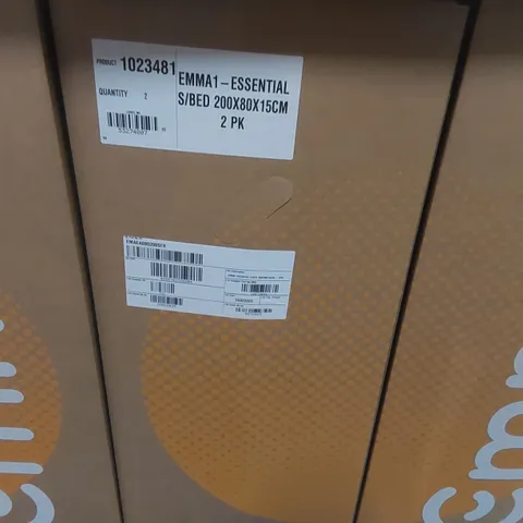 BRAND NEW BOXED EMMA ESSENTIAL MATTRESS - 2 CO-PACKED 80X200 MATTRESSES - FR