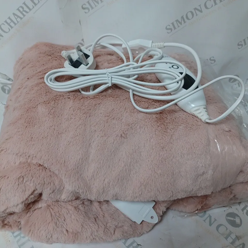 COZEE HOME VELVETSOFT HEATED THROW IN PINK