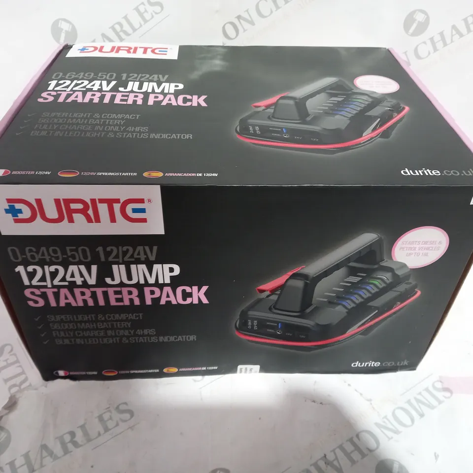 BOXED DURITE 12/24V JUMP STARTER 