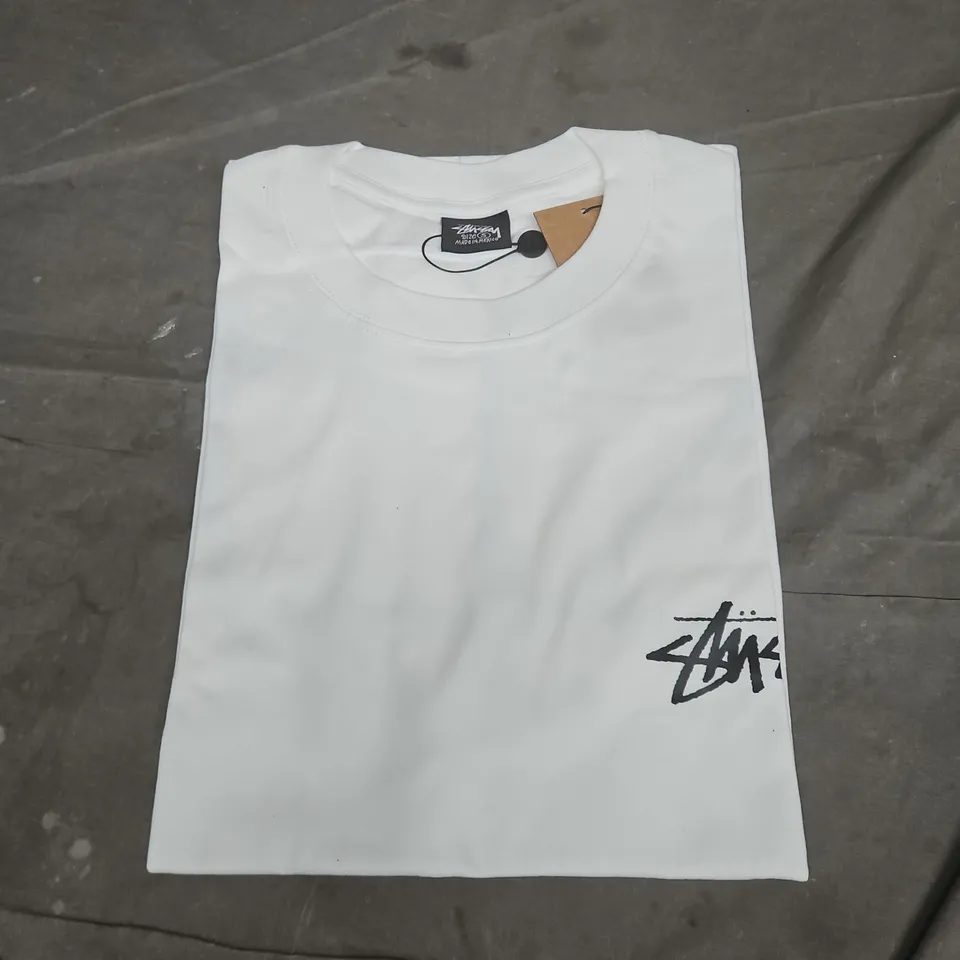 STÜSSY WHITE T-SHIRT SIZE S