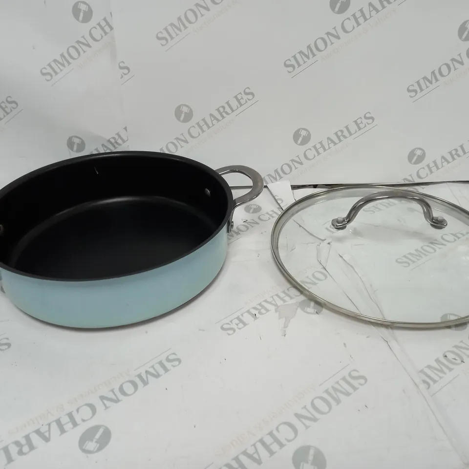 COOK'S ESSENTIALS METALLIC STAINLESS STEEL NON-STICK FAMILY SAUTE PAN