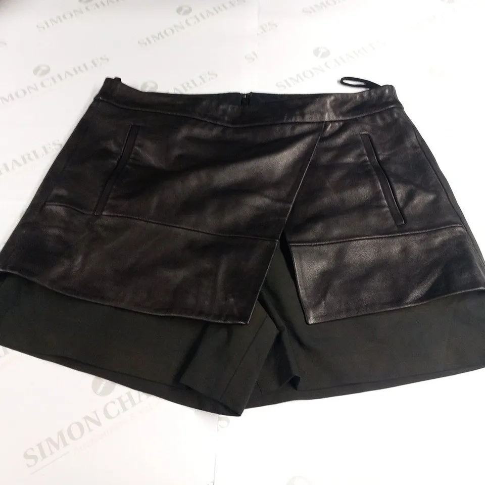 TIBI LEATHER SHORTS SIZE US 8