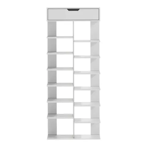 BOXED LIVING AND HOME SHOE CABINET - WHITE (1 BOX)