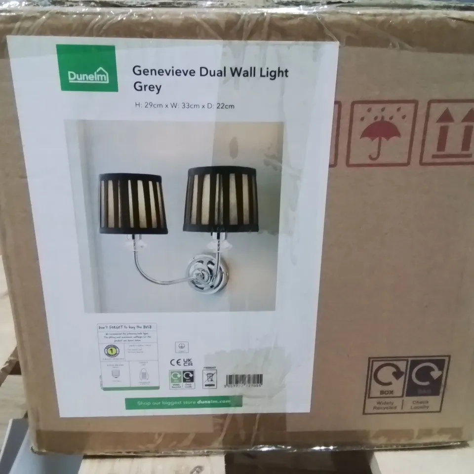 BOXED GENEVIEVE DUAL WALL LIGHT GREY