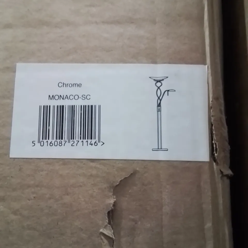 BOXED ENDON MONACO FLOOR LAMP CHROME 