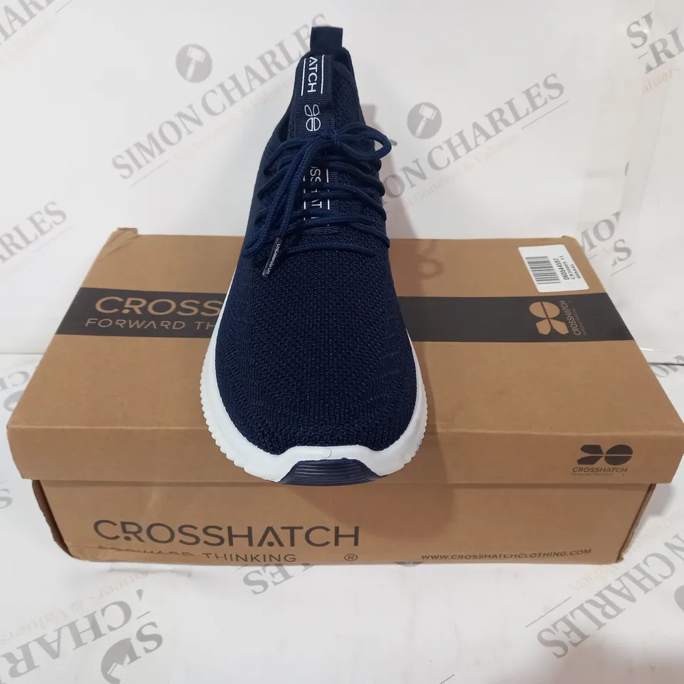 BOXED PAIR OF CROSSHATCH SHOES IN NAVY UK SIZE 11