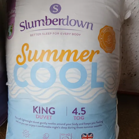 SLUMBERDOWN SUMMER COOL KING DUVET – 4.5 TOG, UK MADE, IN ORIGINAL PACKAGING