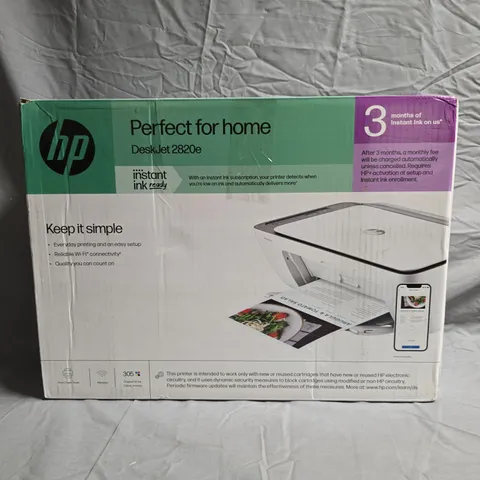 HP DESKJET 2820E PRINTER – WHITE, BOXED
