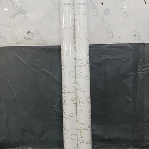 2 X SEALED THE WHITE COMPANY CHAMPAGNE MERRY CHRISTMAS WRAP - 2 X 10M