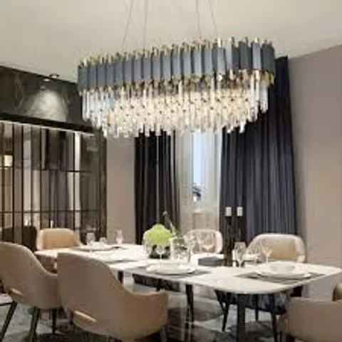 BOXED MCGRAW 10-LIGHT CRYSTAL CHANDELIER (1 BOX)