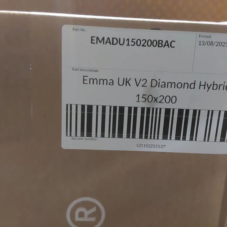 BRAND NEW BOXED EMMA UK V2 DIAMOND HYBRID 150 x 200CM KING SIZE MATTRESS 