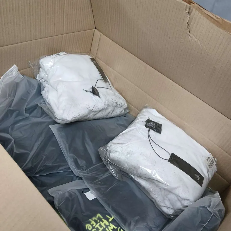 NEON YELLOW HOODIE WITH YOU DONT WANT THIS LIFE SLOGAN – NEW WITH TAGS VARIOUS SIZES BOX OF APPROXIMATELY ITEMS 