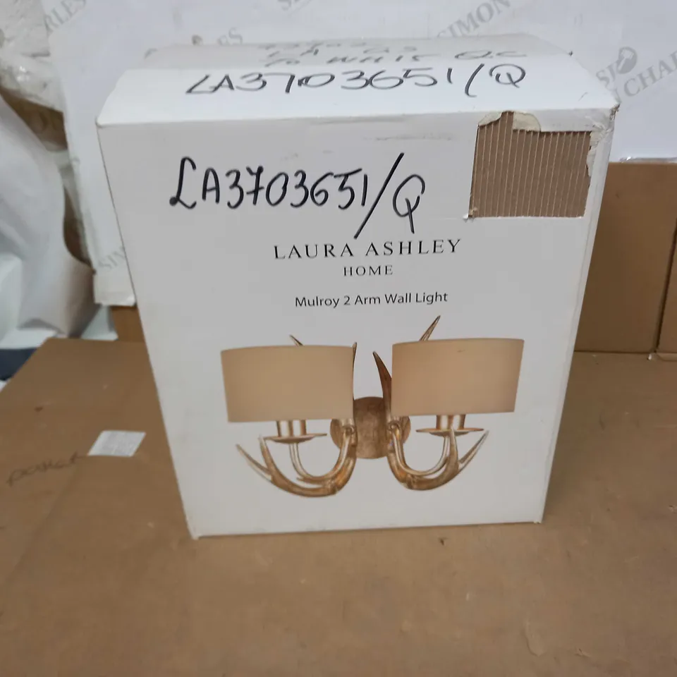 LAURA ASHLEY HOME - MULROY 2 ARM WALL LIGHT