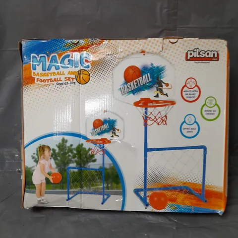 BOXED PILSON MAGIC BASKETBALL AND FOOTBALL SET