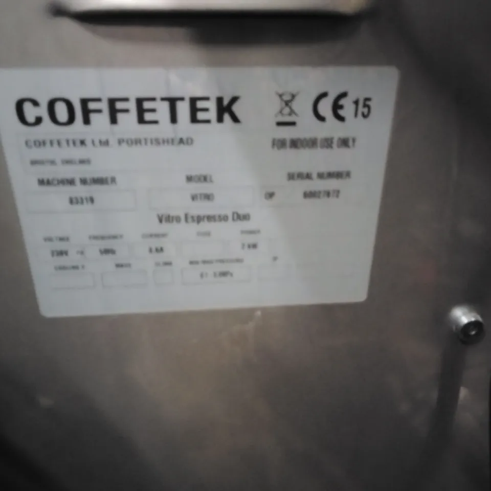 VITRO DUO ESPRESSO MACHINE