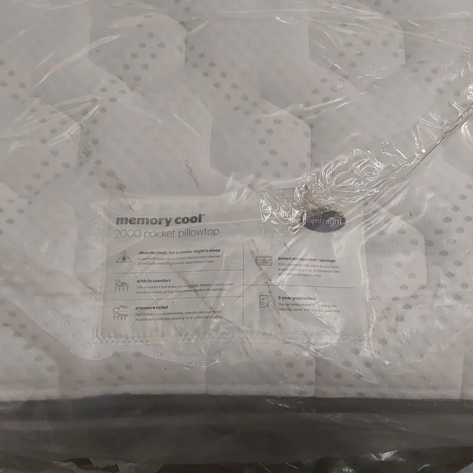 QUALITY BAGGED SILENTNIGHT MEMORY COOL 2000 PILLOW TOP 5' KING SIZE MATTRESS 
