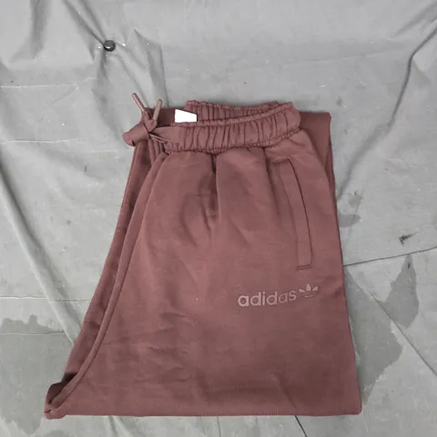 ADIDAS WIDE LEG JOGGERS IN CHOCOLATE SIZE SMALL