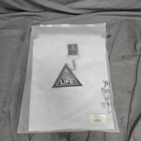 BAGGED YOU DONT WANT THIS WHITE PAINTER SHIRT - SIZE M