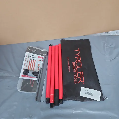 TYROLER BRIGHT TOOLS WET FLOOR SQUEEGEE 4-PART HANDLE SET