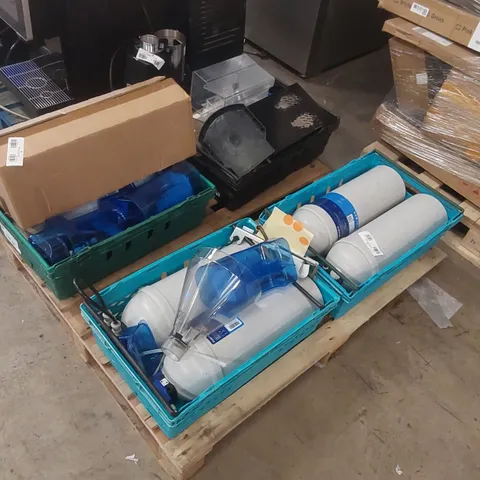 PALLET CONTAINING WATER FILTERS AND OTHER ASSORTED CATERING/COMMERCIAL COFFEE MACHINE PARTS ECT