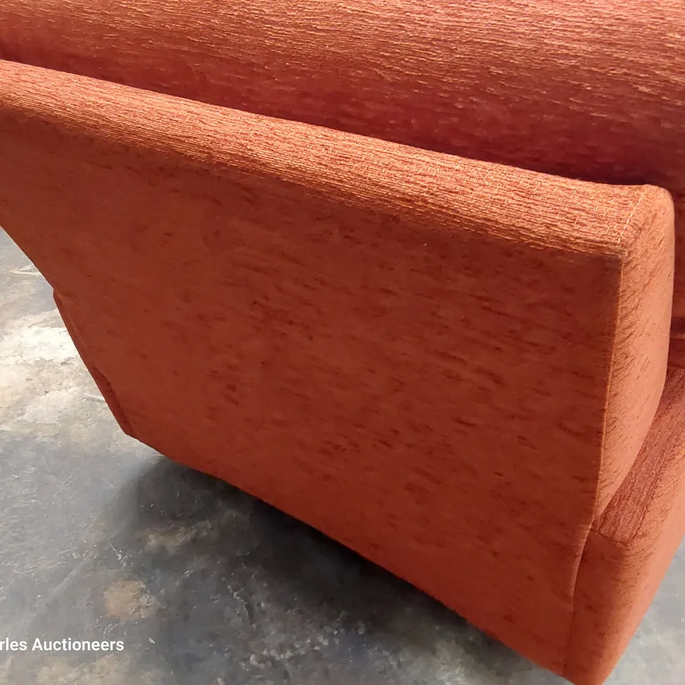 QUALITY BRITISH DESIGNER G PLAN STRATFORD MANUAL RECLINING EASY CHAIR BOUCLE TERRACOTTA FABRIC 