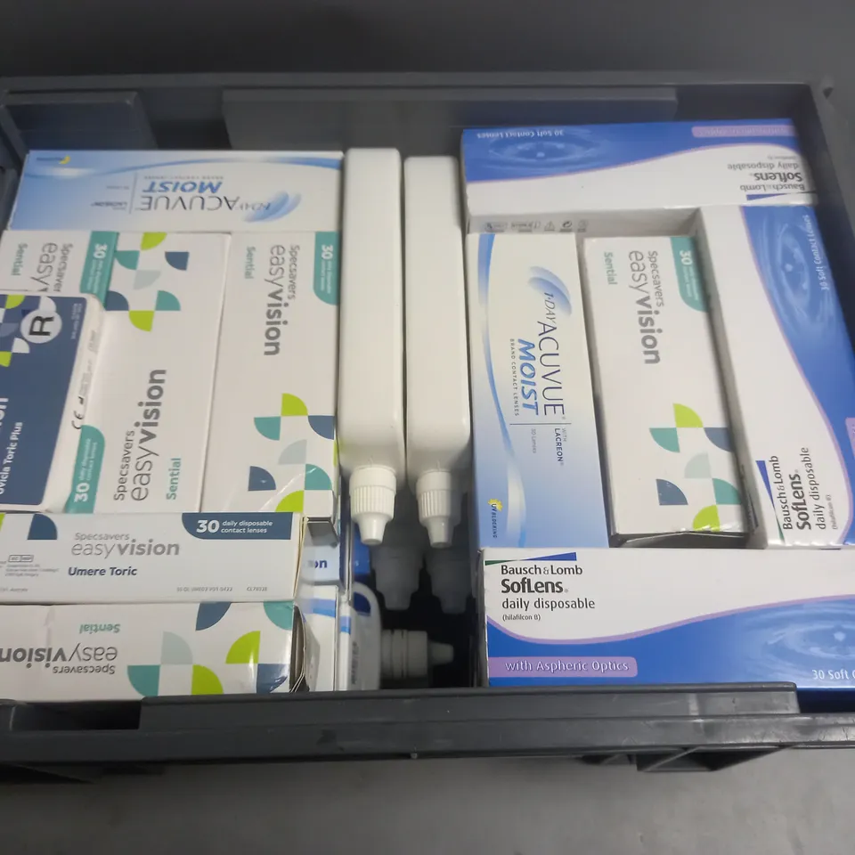 LOT OF ASSORTED EYE CARE ITEMS TO INCLUDE SPECSAVERS, ACUVUE AND BAUSCH & LOMB