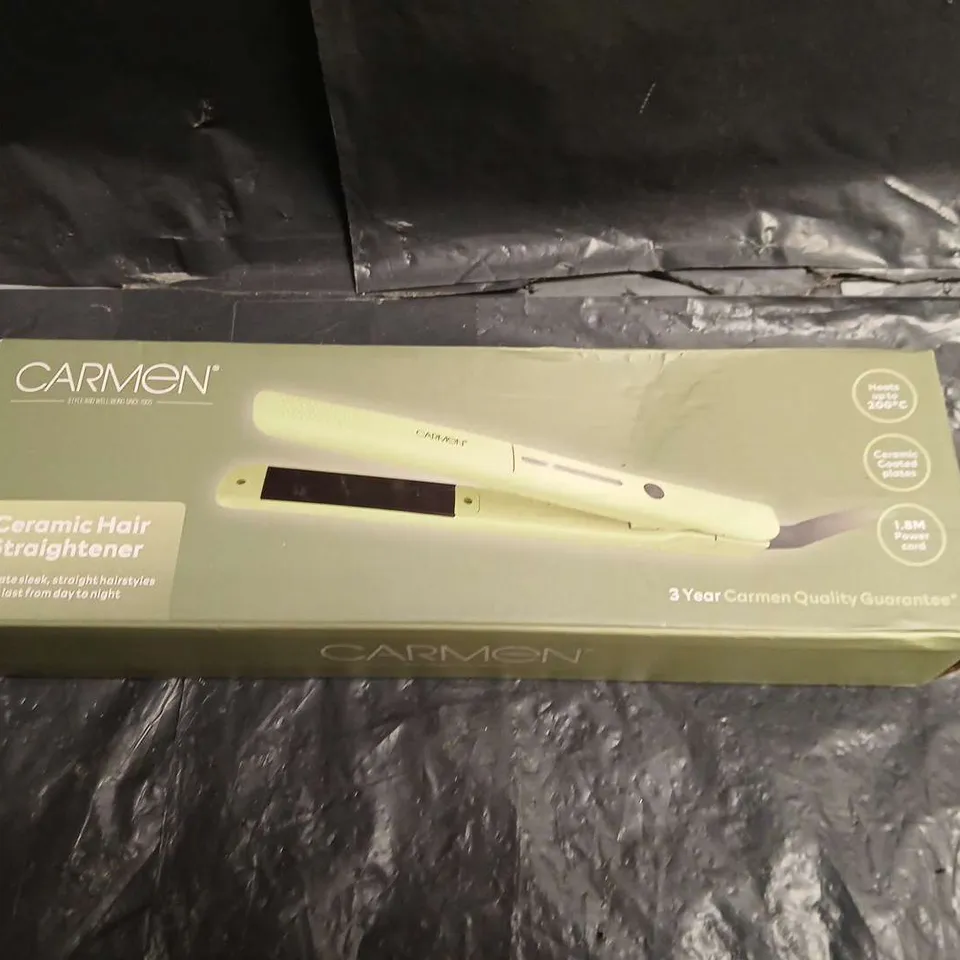 CARMEN CERAMIC HAIR STRAIGHTENER – BOXED