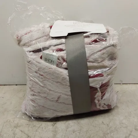 BOXED COZEE HOME REVERSIBLE SNOW FAUX FUR AND VELVETSOFT THROW (1 BOX)