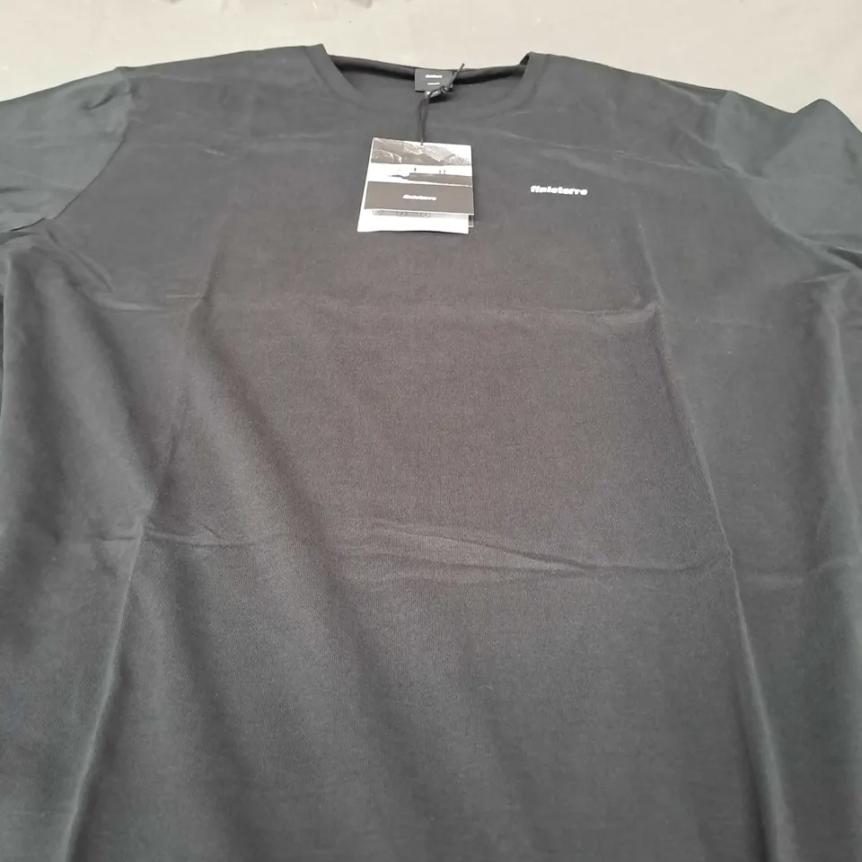FINISTERRE BLACK HARLYN LOGO T-SHIRT - XXL