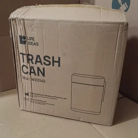 BOXED LIFE IDEAS RUBBISH BIN - WHITE/BLACK