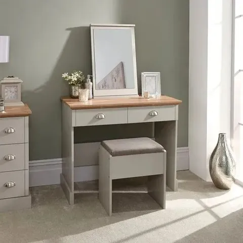 BOXED OTTILIE DRESSING TABLE, STONE (1 BOX)