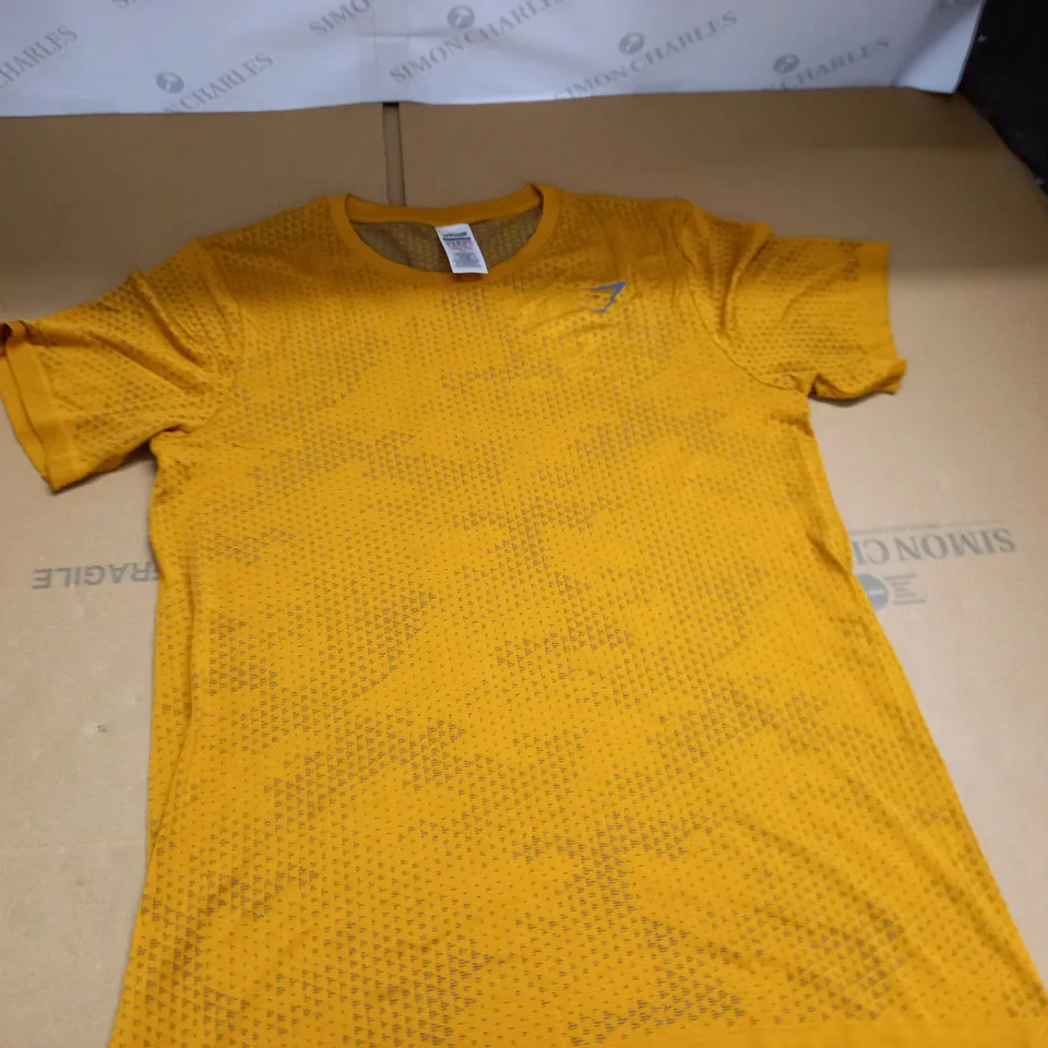 GYMSHARK MUSTARD YELLOW T-SHIRT - XL