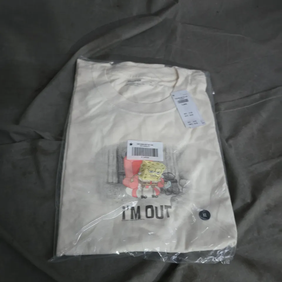 HOLLISTER HEAVYWEIGHT BOXY FIT T-SHIRT - WHITE, UK XL