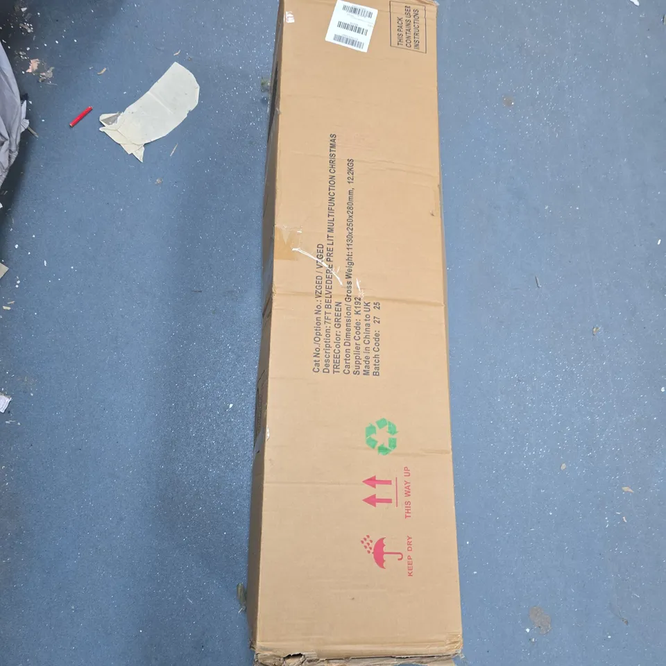 7FT BELVEDERE PRE LIT MULTIFUNCTION CHRISTMAS TREE - COLLECTION ONLY