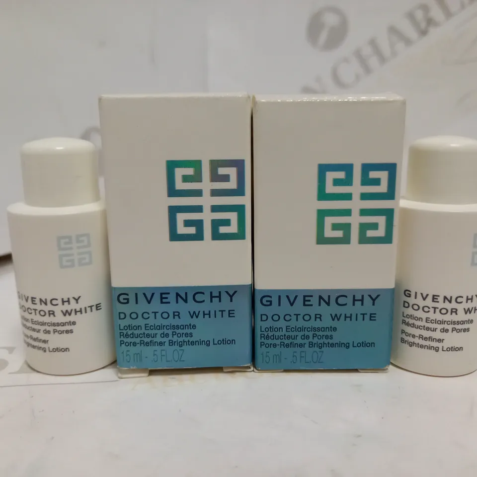 PAIR OF GIVENCHY DOCTOR WHITE PRE REFINER BRIGHTENING LOTION (2 X 15ML)