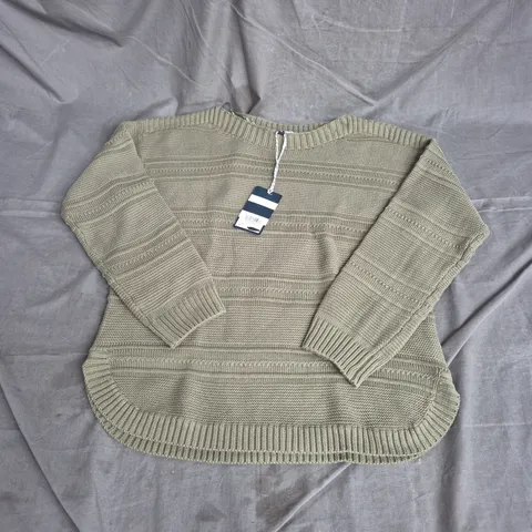 CREW CLOTHING COMPANY TALI JUMPER IN GREEN SIZE 12