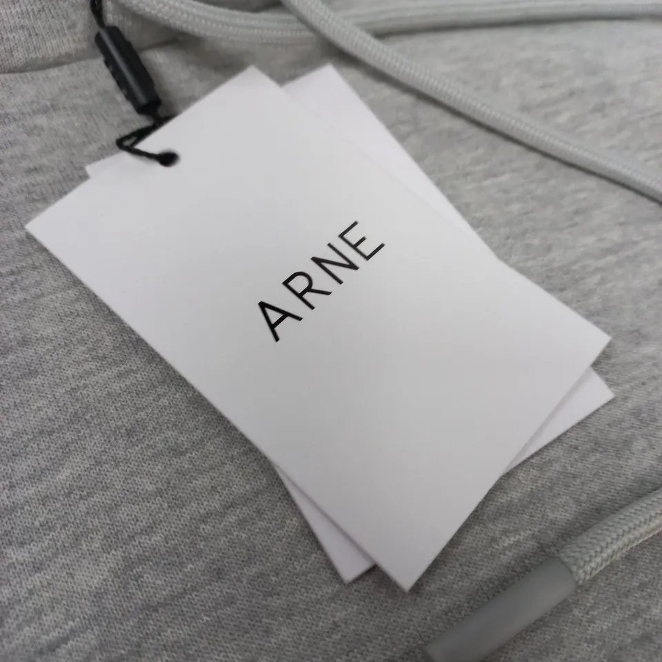 ARNE ESSENTIAL HOODIE IN MARL GREY – SIZE S