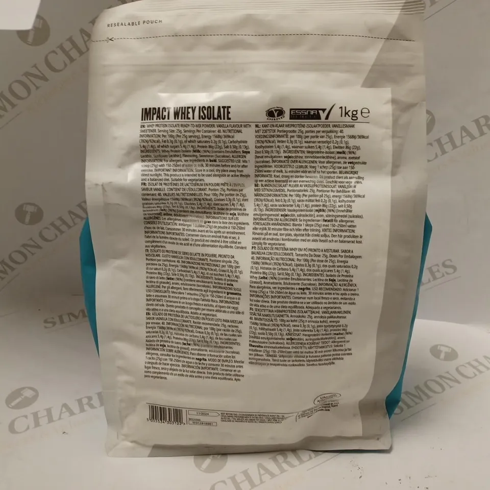 MYPROTEIN IMPACT WHEY ISOLATE VANILLA (1KG)