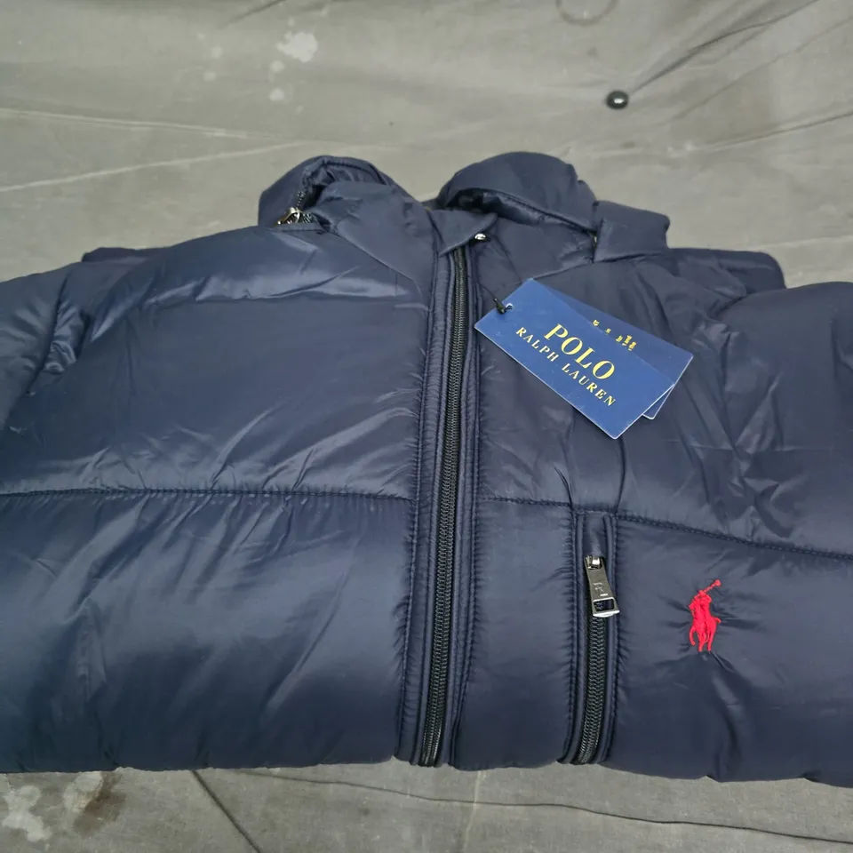 POLO RALPH LAUREN NAVY DOWN PUFFER JACKET – MEDIUM 