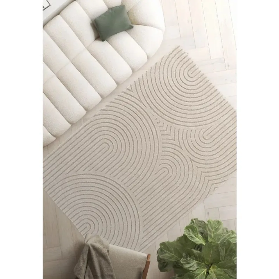 MOYA GREY BEIGE RUG APPROXIMATELY 200X290CM