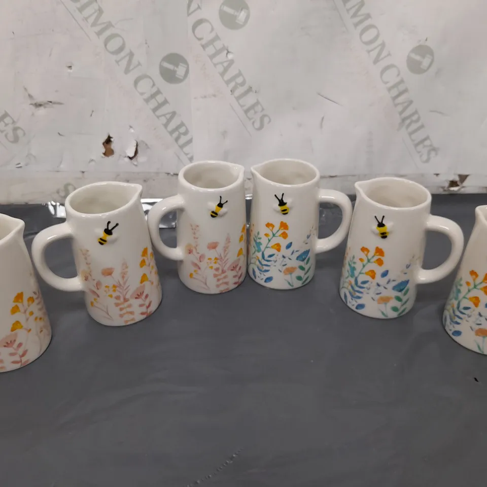 6 LISA ANGEL CERAMIC MILK  JUGS - COLLECTION ONLY