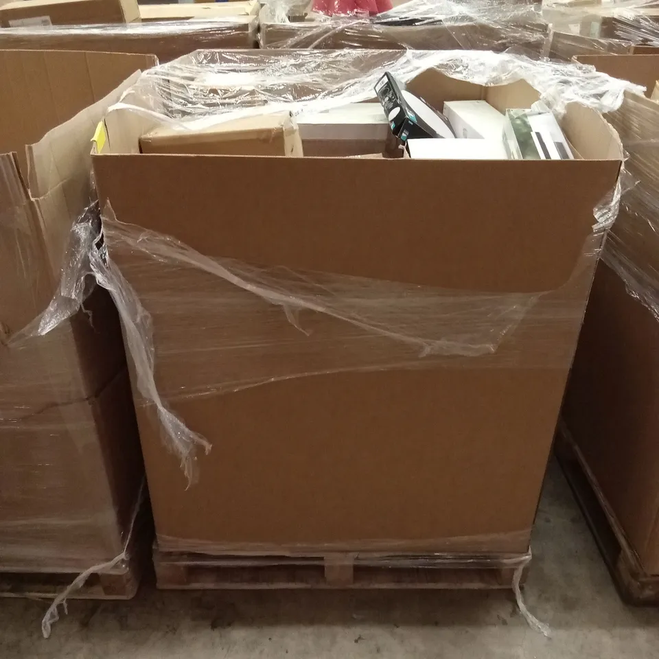 PALLET TO CONTAIN APPROXIMATELY 47 DESIGNER INDOOR LIGHTING PRODUCTS TO INCLUDE; FLOOR LAMPS, CEILING LIGHTS, WALL LIGHTS ETC