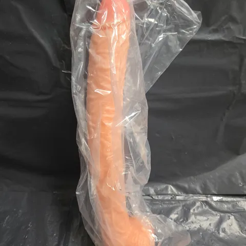 PEACH SILICONE DILDO, 14 INCH 