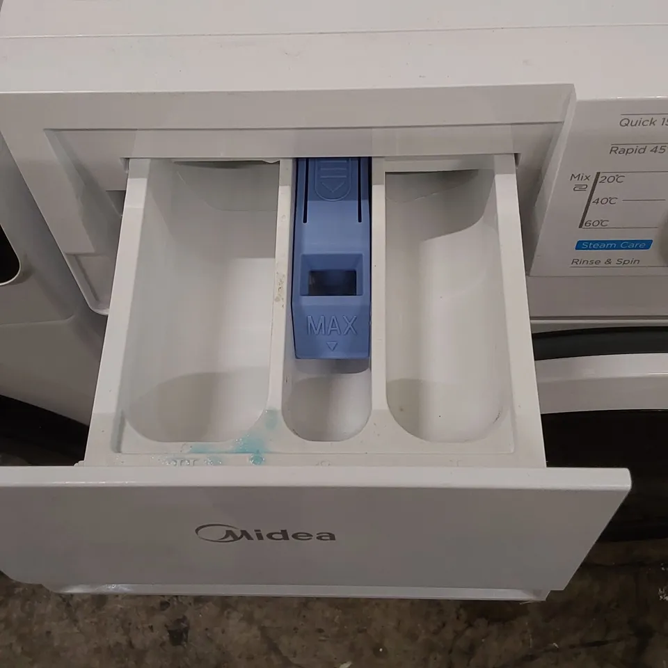 MIDEA FREESTANDING WASHING MACHINE 8KG IN WHITE, MODEL: MF10EW80B