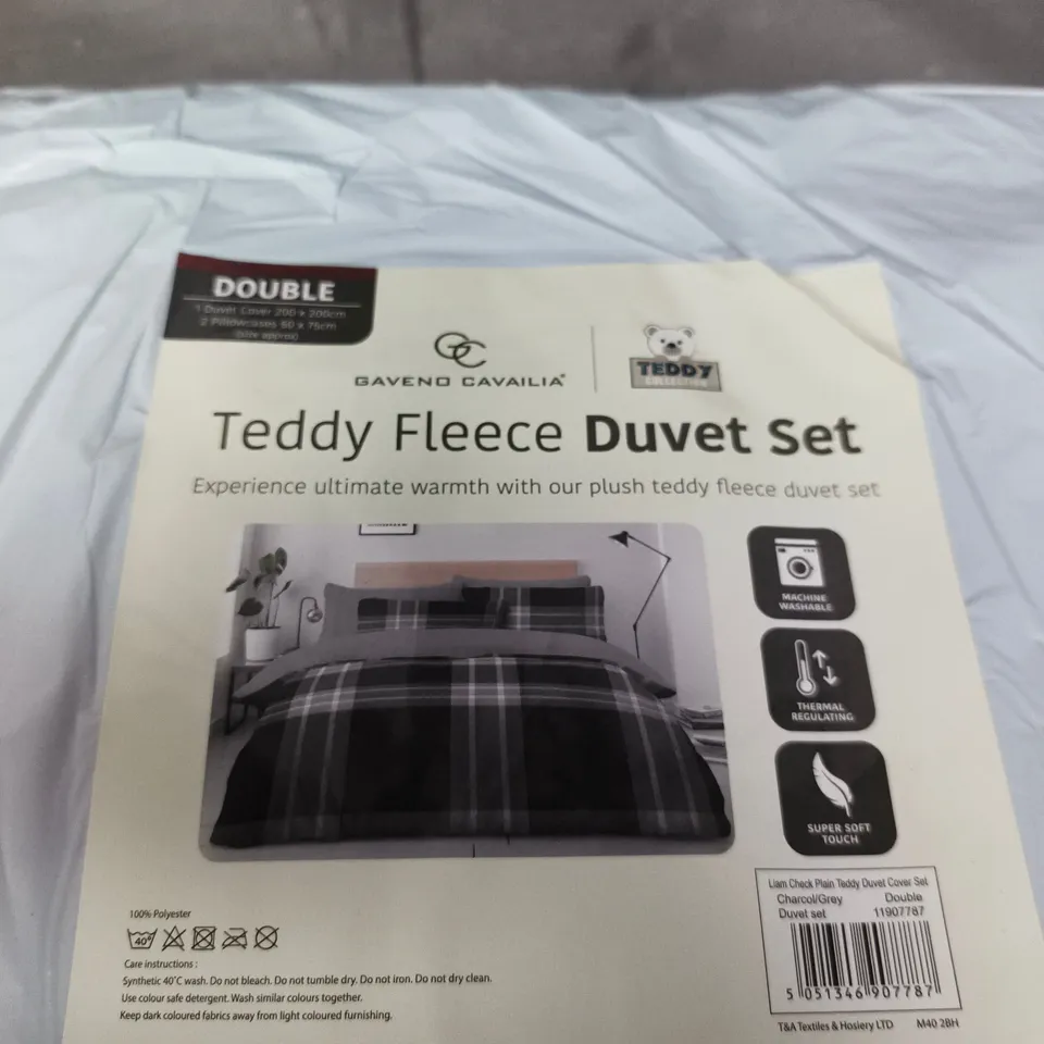 GAVENO CAVALIA TEDDY FLEECE DUVET SET – DOUBLE