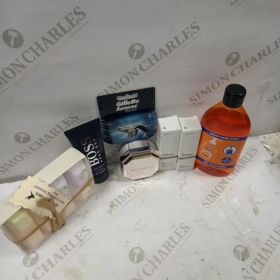 LOT TO CONTAIN APPROXIMATELY 20 ASSORTED BODY CARE AND BEAUTY PRODUCTS, INCLUDES SHOWER GEL, RAZORS & MAKEUP