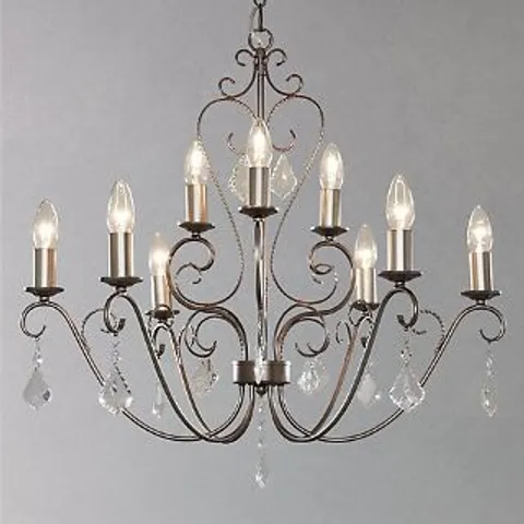 JOHN LEWIS TITANIA 9LT DELICATE TWIST FRAME FITTING PEWTER