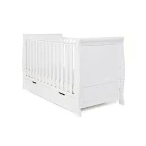BOXED OBABY STAMFORD CLASSIC COT BED - WHITE (2 BOXES)